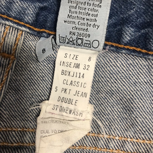 Calvin Klein Double Stone Wash Classic High Rise Y2K Jeans - Picture 11 of 15